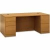 HON® Wood Desk - Full Height Pedestals - 72"W x 36"D x 29-1/2"H - Harvest - 10500 Series