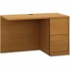 HON® Return Desk with Full Height Pedestal, Right - 48" - Harvest - 10500 Series