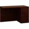 HON® Return Desk with Full Height Pedestal, Right - 48" - Mahogany - 10500 Series