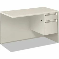 HON® Right Return Pedestal - Silver Mesh/Light Gray - 38000 Series