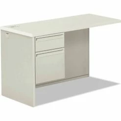 HON® Left Return Pedestal - Silver Mesh/Light Gray - 38000 Series