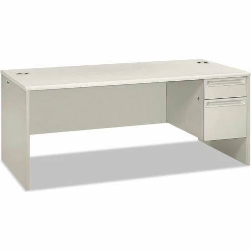 HON® Right Single Pedestal Desk - 72"W x 36"D x 30"H - Silver Mesh/Light Gray - 38000 Series 1 HON® Right Single Pedestal Desk - 72"W x 36"D x 30"H - Silver Mesh/Light Gray - 38000 Series