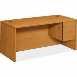 HON® Wood Desk - Single Right Pedestal - 66" - Harvest - 10500 Series -Outlet Desks & Workstations Store HON HON10583RCC
