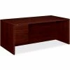 HON® Wood Desk - Single Left Pedestal - 72" - Mahogany - 10500 Series