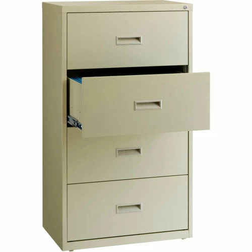 Hirsh Industries® HL1000 Series® Lateral File 30" Wide 4-Drawer - Putty 3 Hirsh Industries® HL1000 Series® Lateral File 30" Wide 4-Drawer - Putty - Image 3