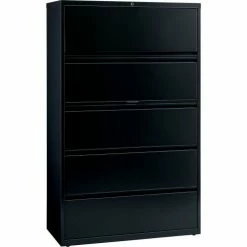 Hirsh Industries® HL10000 Series® Lateral File 42" Wide 5-Drawer - Black -Outlet Desks & Workstations Store HRI 15004 B691068 Lateral Black