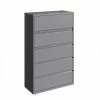 Hirsh Industries&#174 42" Wide 5-Drawer Lateral File Cabinet - Arctic Silver