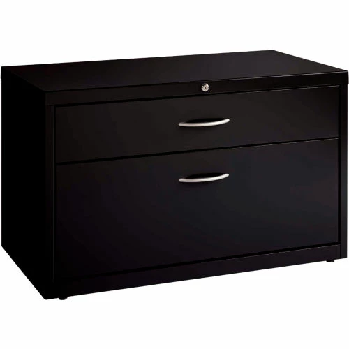 Interion By Global Industrial Interion® 36" Low Credenza with File Cabinet - Black 17 Interion By Global Industrial Interion® 36" Low Credenza with File Cabinet - Black - Image 17
