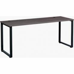 Interion By Global Industrial Interion® Open Plan Office Desk - 60"W x 24"D x 29"H - Charcoal Top with Black Legs