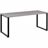 Interion By Global Industrial Interion® Open Plan Office Desk - 60"W x 30"D x 29"H - Gray Top with Black Legs