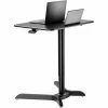 Tygerclaw Pneumatic Effortless On-Floor Sit-Stand Workstation, Black