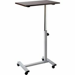 Seville Classics airLIFT® Height Adjustable Mobile Laptop Desk Cart, Silver -Outlet Desks & Workstations Store ID5 OFF65921B