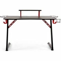Seville Classics airLIFT® Elite Gaming eSport Computer Desk, Black with Red Accessories -Outlet Desks & Workstations Store ID5 OFF65924B