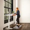 Seville Classics airLift 48" Tempered Glass Electric Sit-Stand Desk, White