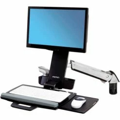 Ergotron® 45-266-026 StyleView® Sit-Stand Combo Arm, Polished Aluminum -Outlet Desks & Workstations Store IM0 45 266 026