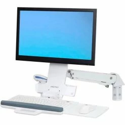 Ergotron® 45-266-216 StyleView® Sit-Stand Combo Arm, White -Outlet Desks & Workstations Store IM0 45 266 216