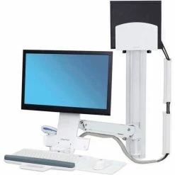 Ergotron® 45-271-216 StyleView® Sit-Stand Combo System, White -Outlet Desks & Workstations Store IM0 45 271 216