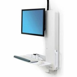 Ergotron® 61-081-062 StyleView® Sit-Stand Vertical Lift for High Traffic Area, White -Outlet Desks & Workstations Store IM0 61 081 062