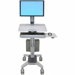 Ergotron® WorkFit-C Single LD Sit-Stand Mobile Desk Workstation -Outlet Desks & Workstations Store IM0 BX7181
