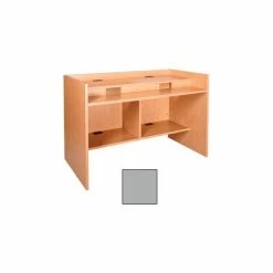 Ironwood 60" x 32" Patron Access Station - 60"W x 30"D x 39-1/8"H Gray