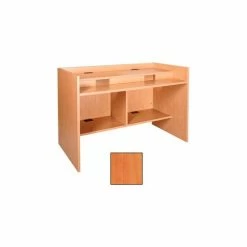 Ironwood 60" x 32" Patron Access Station - 60"W x 30"D x 39-1/8"H Oiled Cherry