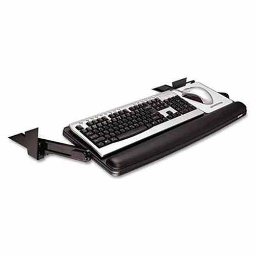 3M KD90 Under Desk Keyboard Drawer, 17" Track Length, Black 1 3M KD90 Under Desk Keyboard Drawer, 17" Track Length, Black