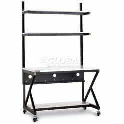 Kendall Howard 48" Performance 100 Series LAN Station with Half Bottom Shelf, Folkstone Gray 13 Kendall Howard 48" Performance 100 Series LAN Station with Half Bottom Shelf, Folkstone Gray -Outlet Desks & Workstations Store KHL 5000 3 100 48