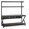 Kendall Howard™ 72" Performance 200 Series LAN Station with Full Bottom Shelf, African Mahogany