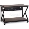Kendall Howard™ 48" Performance 300 Series LAN Station with Full Bottom Shelf, African Mahogany