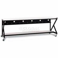 Kendall Howard 96" Performance 400 Series LAN Station with Half Bottom Shelf, Folkstone Gray 9 Kendall Howard 96" Performance 400 Series LAN Station with Half Bottom Shelf, Folkstone Gray -Outlet Desks & Workstations Store KHL 5000 3 400 96