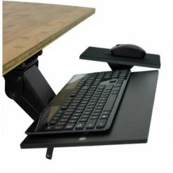 Uncaged Ergonomics KT1-B Adjustable Under Desk Keyboard Tray, Black -Outlet Desks & Workstations Store KT1B 03