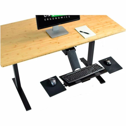 Uncaged Ergonomics KT2-B Adjustable Standing Desk Keyboard Tray, Black 2 Uncaged Ergonomics KT2-B Adjustable Standing Desk Keyboard Tray, Black - Image 2