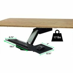 Uncaged Ergonomics KT2-B Adjustable Standing Desk Keyboard Tray, Black 16 Uncaged Ergonomics KT2-B Adjustable Standing Desk Keyboard Tray, Black -Outlet Desks & Workstations Store KT2 g