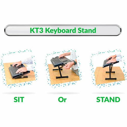 Uncaged Ergonomics KT3 Standing Keyboard Stand, Black 7 Uncaged Ergonomics KT3 Standing Keyboard Stand, Black - Image 7