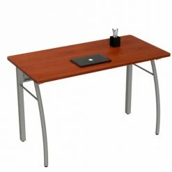 Linea Italia Trento Office Desk, Computer Table, 47"W x 24"D x 30"H, Cherry -Outlet Desks & Workstations Store LIT ZUC733 03