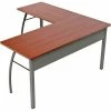 Linea Italia Trento L-Shaped Desk, Corner Desk, 60"W x 60"D x 30"H, Cherry
