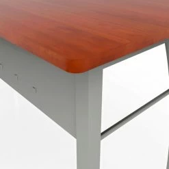 Linea Italia Trento L-Shaped Desk, Corner Desk, 60"W x 60"D x 30"H, Cherry -Outlet Desks & Workstations Store LIT ZUC737 08