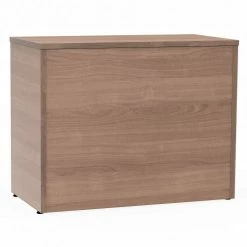 Linea Italia Urban Storage Credenza with Locking Drawer, 30"W x 16"D x 24"H, Natural Walnut -Outlet Desks & Workstations Store LIT ZUNI603 03