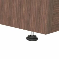 Linea Italia Urban Storage Credenza with Locking Drawer, 30"W x 16"D x 24"H, Natural Walnut -Outlet Desks & Workstations Store LIT ZUNI603 07