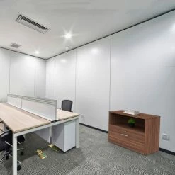 Linea Italia Urban Storage Credenza with Locking Drawer, 30"W x 16"D x 24"H, Natural Walnut -Outlet Desks & Workstations Store LIT ZUNI603 17