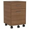 Linea Italia Urban Mobile Pedestal File, 16"W x 15"D x 24"H, Natural Walnut