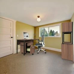 Linea Italia Urban Mobile Pedestal File, 16"W x 15"D x 24"H, Natural Walnut -Outlet Desks & Workstations Store LIT ZUNI610 16