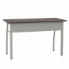 Linea Italia Trento Rectangular Office Desk, 47"W x 24"D x 30"H, Mocha/Gray