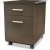 Linea Italia® Mobile Pedestal File - Box/File Drawer - Mocha - Trento Series