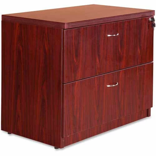 Lorell® Lateral File Cabinet - 35.5" x 22" x 30" - Mahogany - Chateau Series 1 Lorell® Lateral File Cabinet - 35.5" x 22" x 30" - Mahogany - Chateau Series
