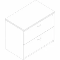 Lorell® Lateral File Cabinet - 35.5" x 22" x 30" - Mahogany - Chateau Series 8 Lorell® Lateral File Cabinet - 35.5" x 22" x 30" - Mahogany - Chateau Series -Outlet Desks & Workstations Store LLR34312 3