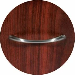 Lorell® Bow Front Desk Shel - 72"W x 36"D x 29-1/2"H - Mahogany - Essentials Series -Outlet Desks & Workstations Store LLR69370