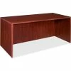 Lorell® Rectangular Desk Shell - 66"W x 30"D x 29-1/2"H - Mahogany - Essentials Series