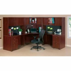 Lorell® Credenza Shell - 60"W x 24"D x 29-1/2"H - Mahogany - Essentials Series -Outlet Desks & Workstations Store LLR69378 3