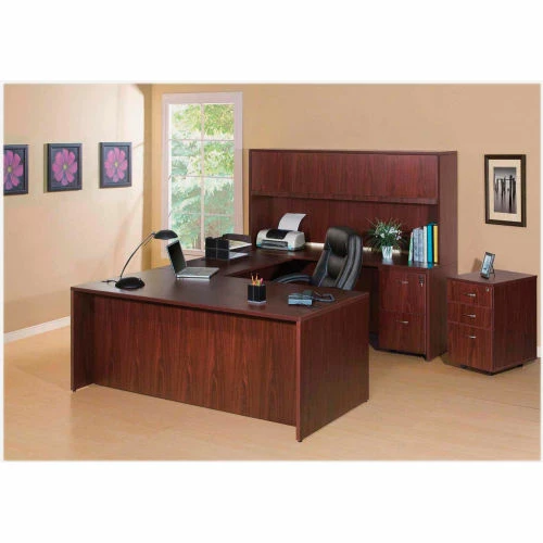 Lorell® Return Shell - 48"W x 24"D x 29-1/2"H, Mahogany - Essentials Series 5 Lorell® Return Shell - 48"W x 24"D x 29-1/2"H, Mahogany - Essentials Series - Image 5